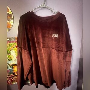 PINK long sleeve varsity sweatshirt black